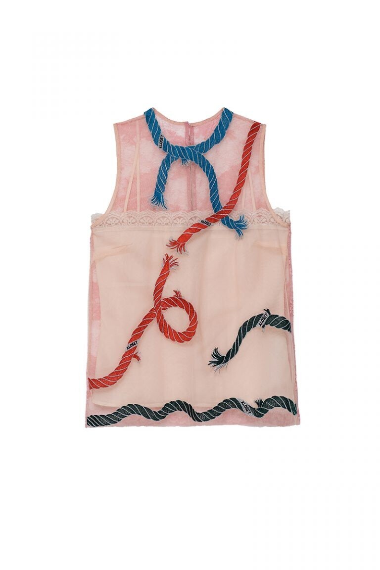 kloset Embroidered Lace Top