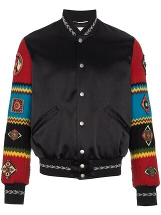 SAINT LAURENT PARIS SAINT LAURENT コントラスト ボンバージャケット