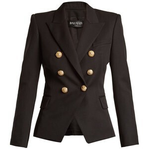 BALMAIN Double-breasted wool blazer