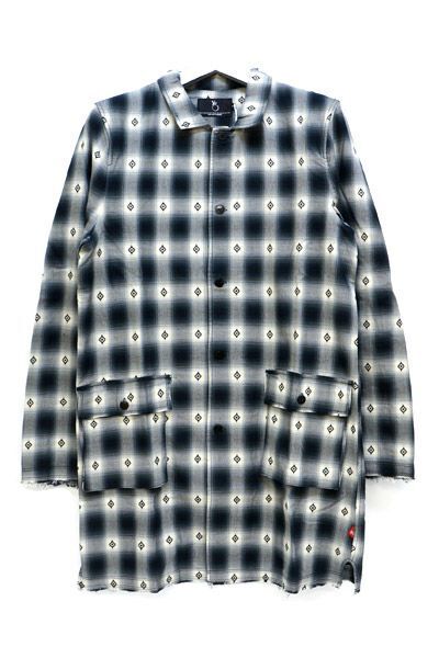 VIRGO NATIVE MIDDLE CHECK SHIRTS BLK
