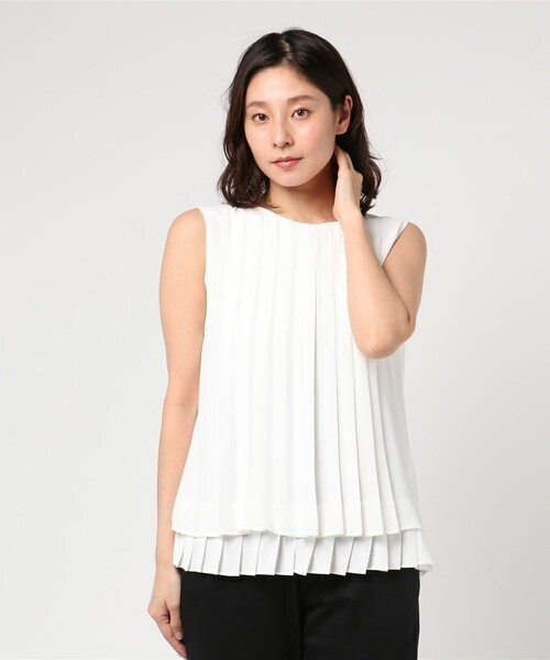ketty cherie ketty cherie プリーツ使いノースリーブブラウス