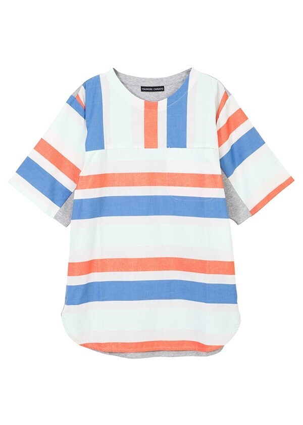 TSUMORI CHISATO メンズ マルチラメストライプT