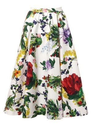 Alice + Olivia EARLA FLARE MIDI SKIRT