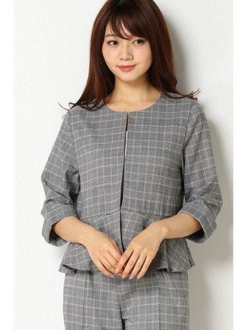 Sens de vie Sens de vie Sdv ノーカラーペプラムジャケット