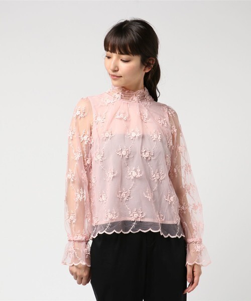 a.g.plus 刺繍ブラウス