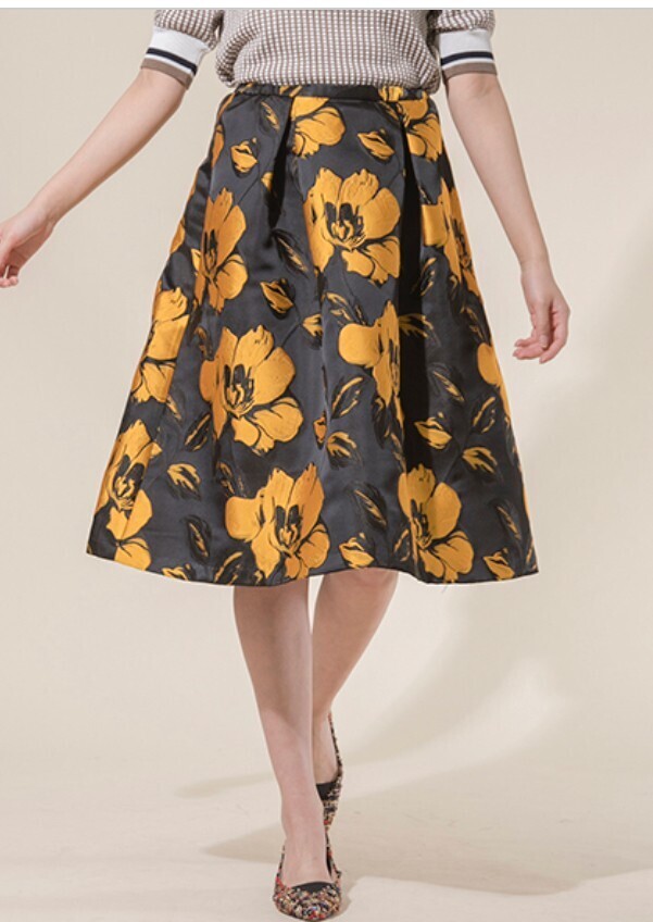 J.FERRY WOMEN J.FERRY WOMEN フラワージャガードスカート