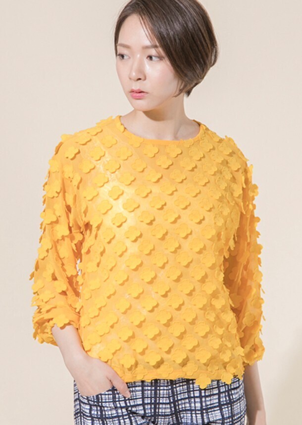 J.FERRY WOMEN フラワーシフォンブラウス