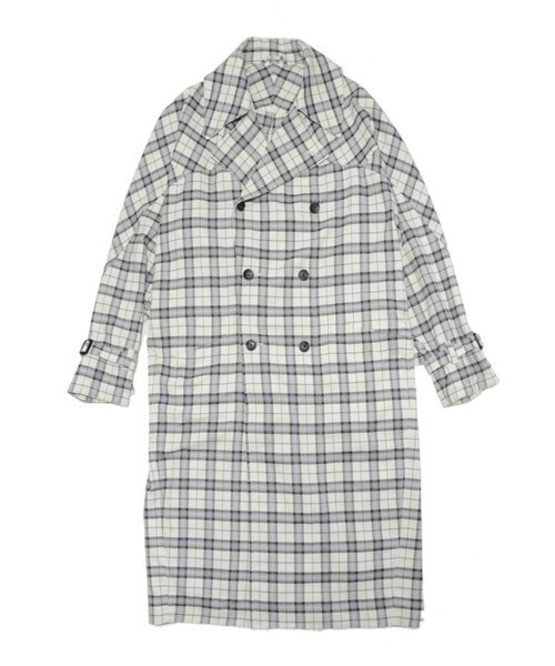 Iroquois T/R TARTAN CHECK ルーズシルエットトレンチ