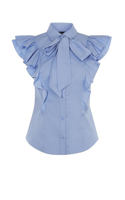 Karen Millen Karen Millen HB045 PUSSY-BOW FRILL SHIRT