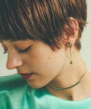 GOLDY 1180201　E ストーン サークル 2WAY ピアス