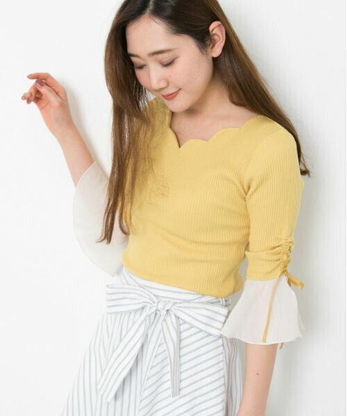 JILL by JILLSTUART ベルスリーブリブカットソー