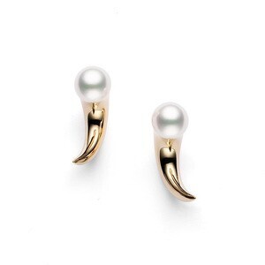 TASAKI refined rebellion horn earrings