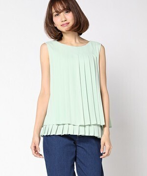 ketty cherie プリーツ使いノースリーブブラウス
