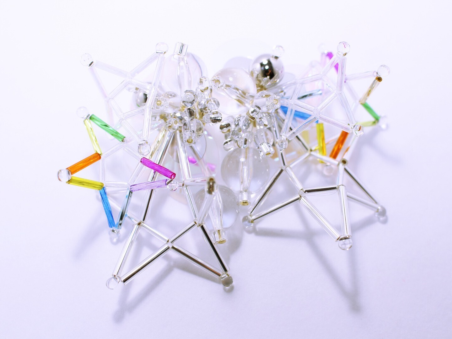 NINE rainbow big star ear accessory