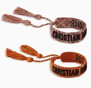 Christian Dior J'ADIOR ロゴ刺繍 コットン ブレスレット