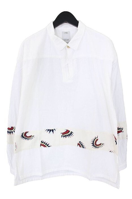 VISVIM VISVIM　 【16SS】【KERCHIEF BORDER TUNIC CHAMBRAY】0116105007007 インディゴシャンブレー長袖シャツ(3/ホワイト)
