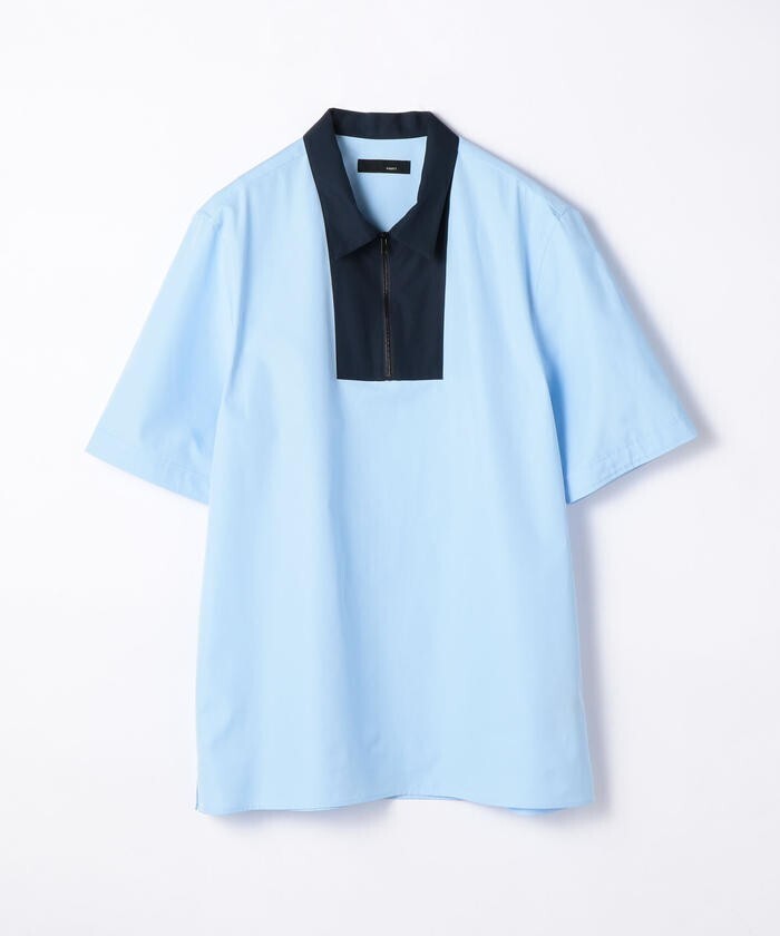 KNOTT MEN KNOTT　MEN コットンブロード ハーフスリーブZIPシャツ