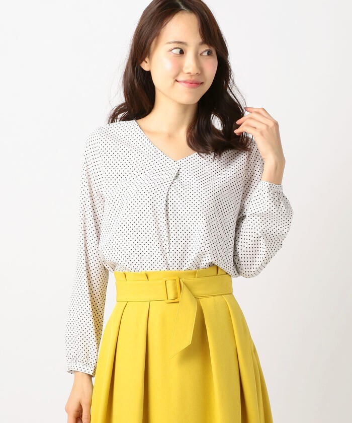 MEW'S REFINED CLOTHES ドットブラウス