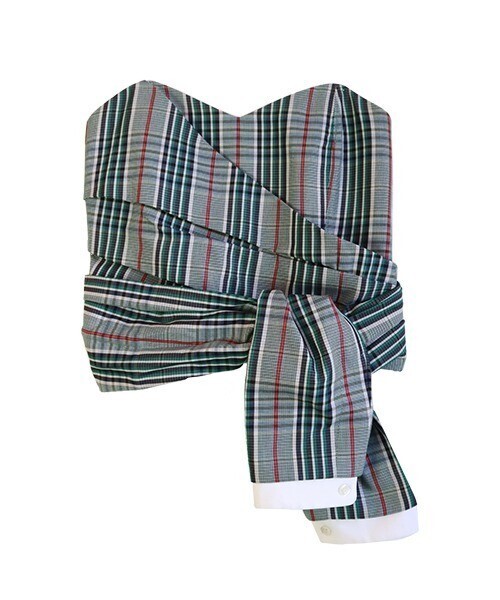 AULA AILA SLEEVE WRAPPING CHEC BUSTIER