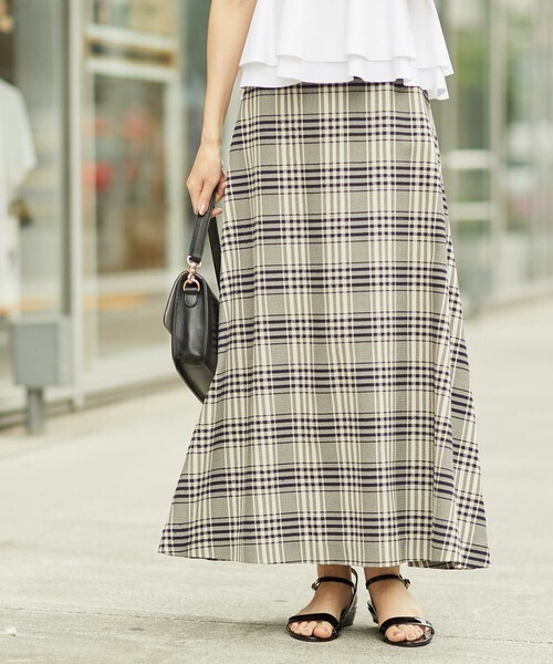 Loungedress チェックマキシスカート