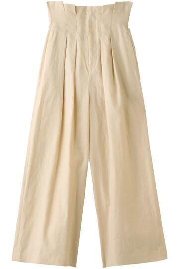 ENFOLD Linen タックワイドトラウザー