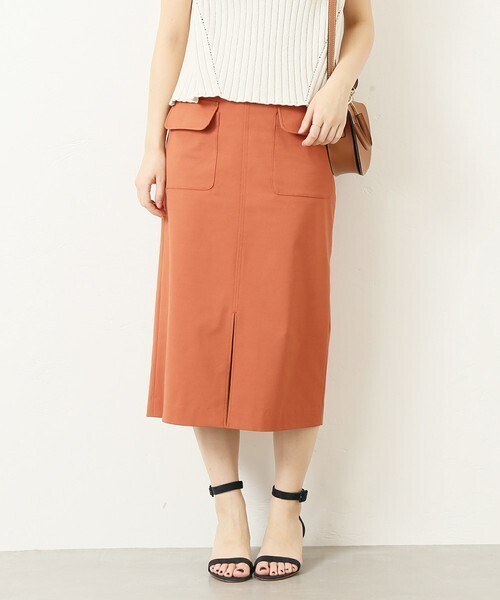 Spick & Span Wポケットオックスタイトスカート