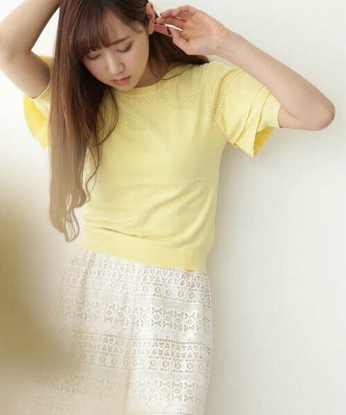 JILL by JILLSTUART シア　ラッフルパフニット