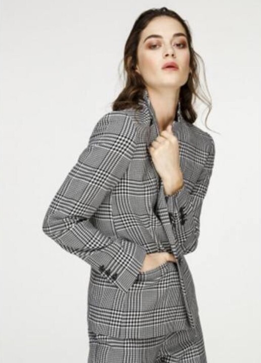 ESCADA Cotton-Stretch Checked Blazer【ジャケット】