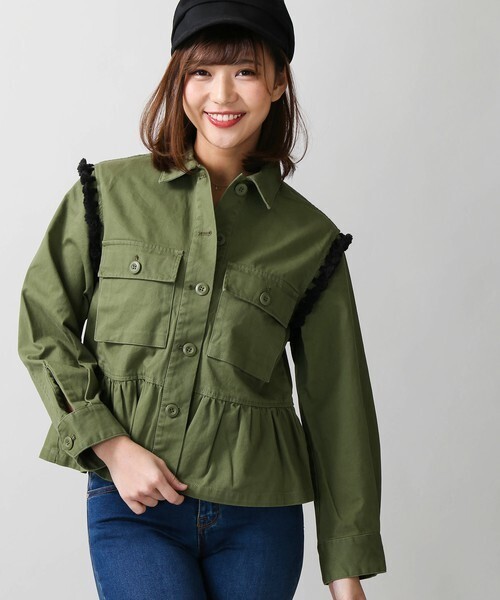 WEGO ネイティブ刺繍ミリタリージャケット