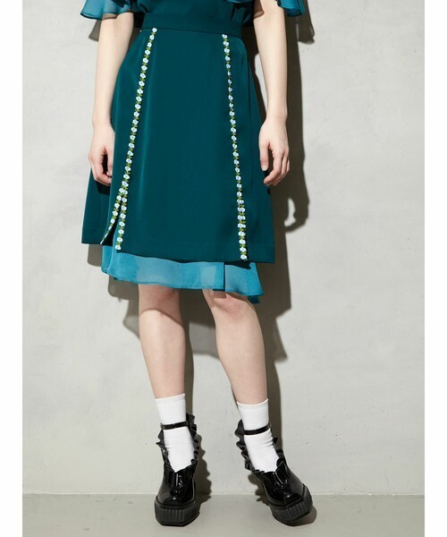 PAMEO POSE PAMEO POSE VEIL HEM SKIRT