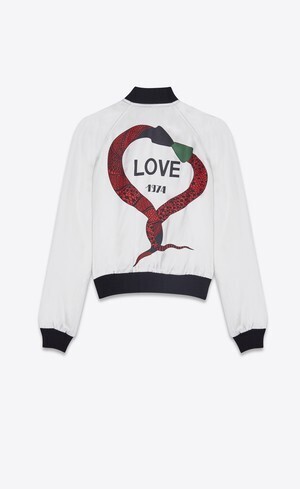 SAINT LAURENT PARIS LOVE 1974スタジアムジャンパー