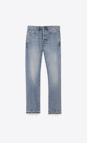 SAINT LAURENT PARIS 刺繍が施されたスリムフィットジーンズ