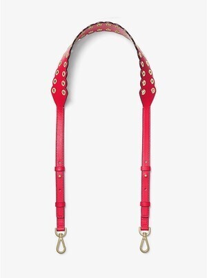 MICHAEL MICHAEL KORS Scalloped Leather Shoulder Strap