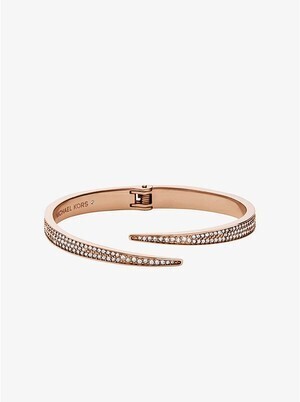 Michael Kors Pavé Rose Gold-Tone Bangle
