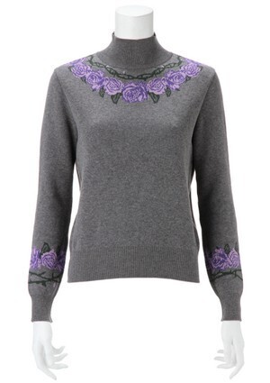 G.V.G.V. THORN AND ROSES JACQUARD HIGH NECK JUMPE\n