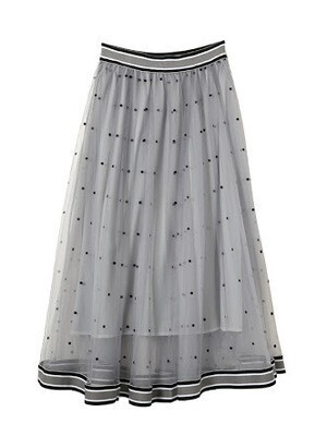 frunco ドットチュールラインスカート