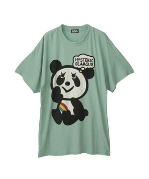 HYSTERIC GLAMOUR RAINBOW PANDA プリント ビッグTシャツ