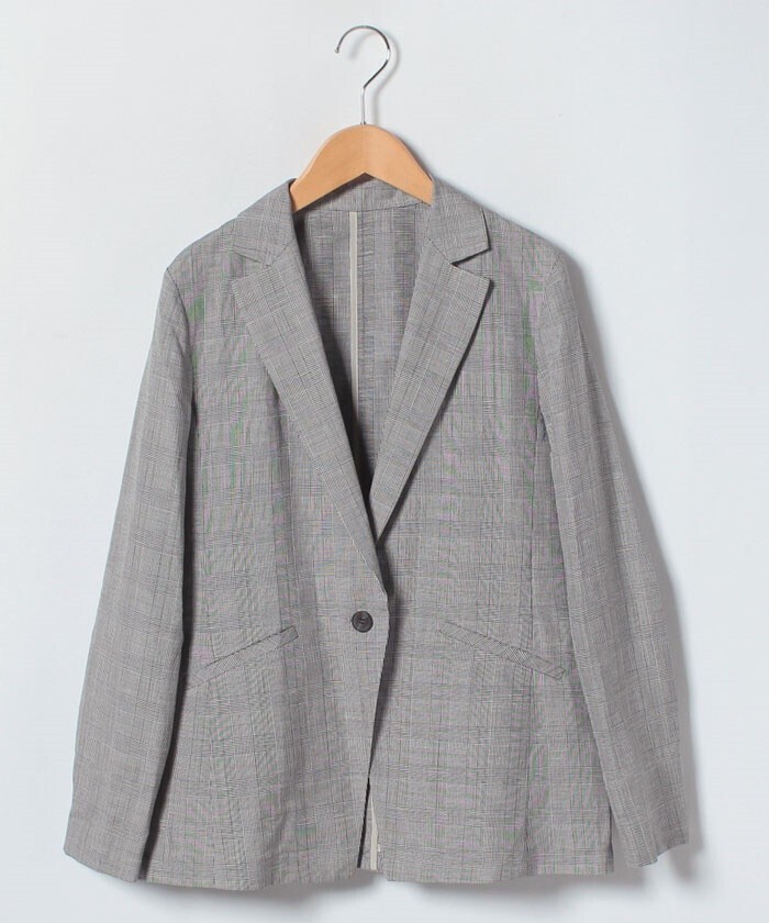 LAUTREAMONT グレンチェックシングルブレストジャケット