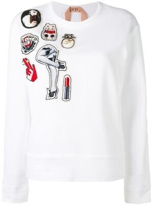 N°21 multiple patches sweatshirt