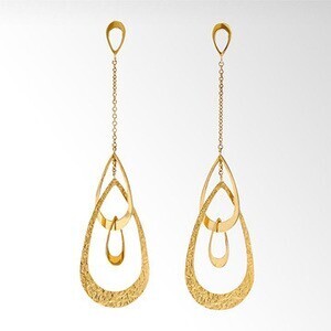 STAR JEWELRY TEAR DANGLE PIERCED EARRINGS