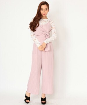 CECIL McBEE ピンストライプワイドオールインワン