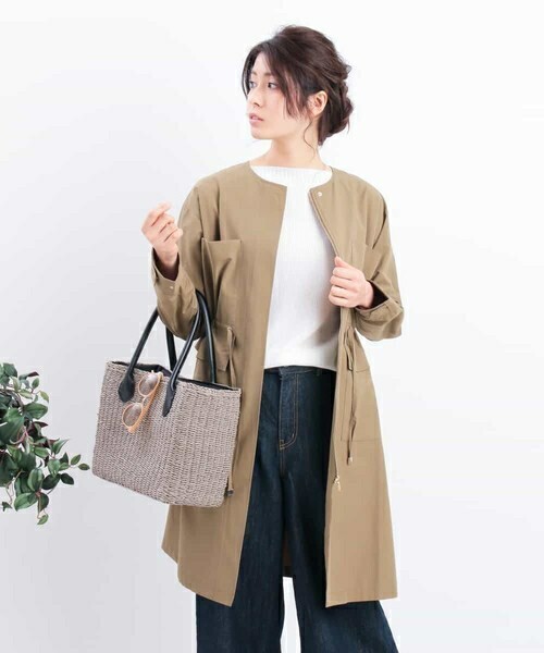 a.v.v ノーカラーライトコート