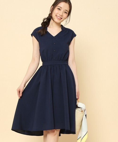 ROPE' PICNIC 麻調イレギュラーヘムワンピース