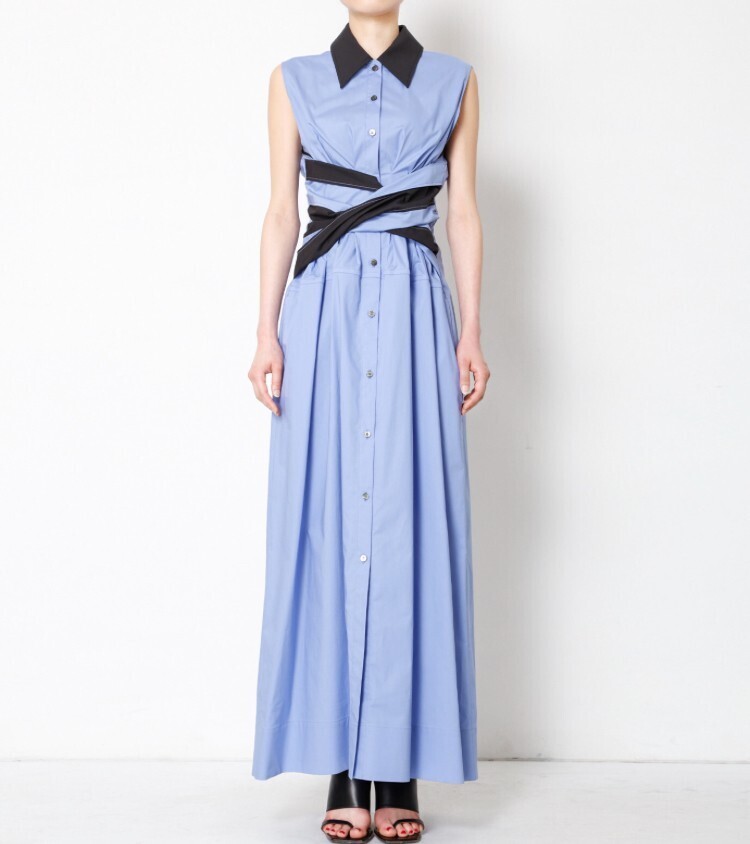 IRENE IRENE SleevelessShirtDress(Blue)