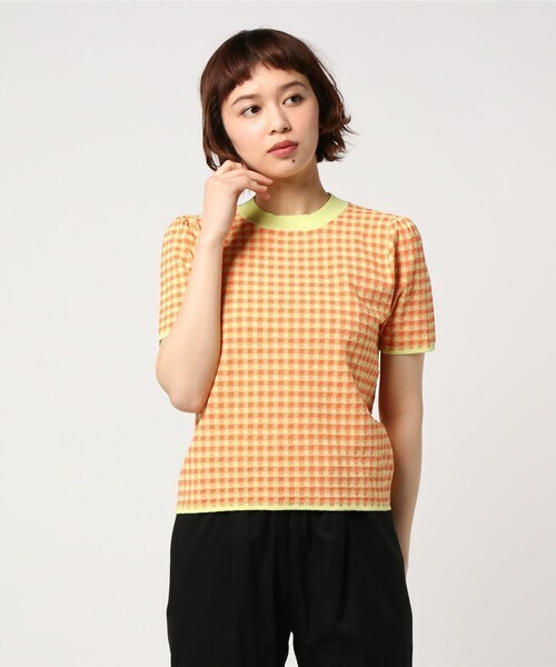 G.V.G.V. G.V.G.V. PUFFY SLEEVE GINGHAM JUMPER