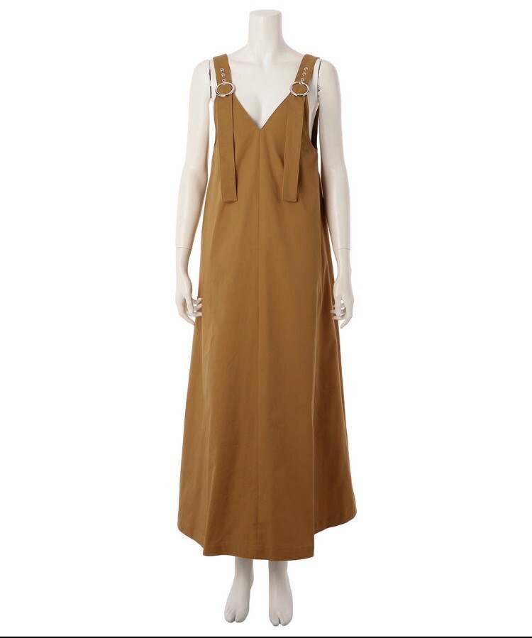 G.V.G.V. G.V.G.V. TWILL LACE UP PINAFORE DRESS