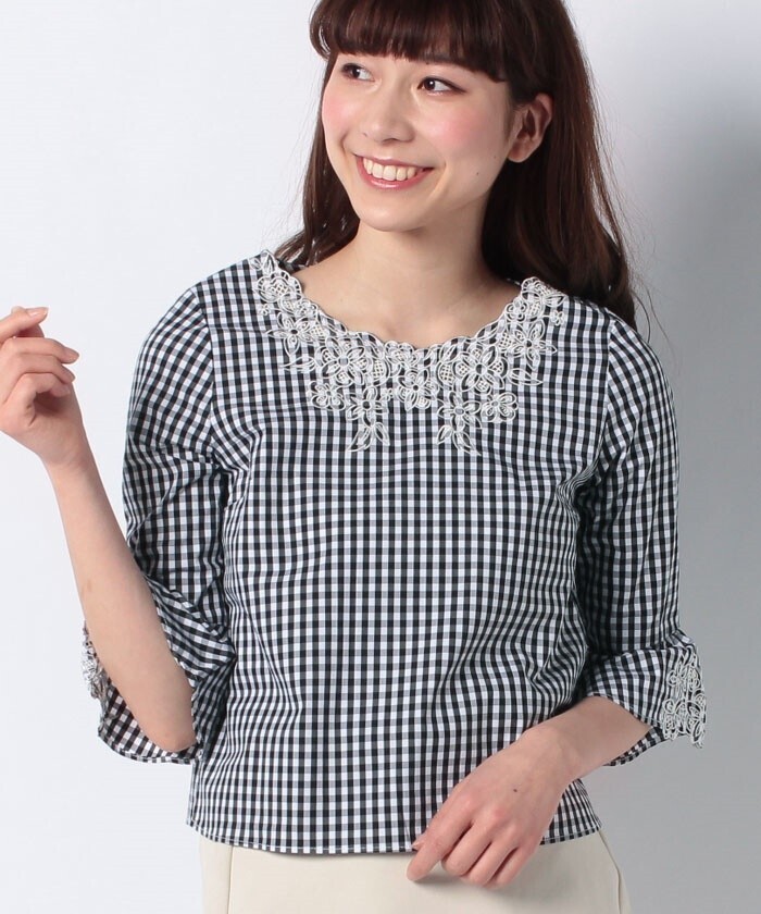 WILLSELECTION WILLSELECTION ★ボーラー刺繍スカラブラウス