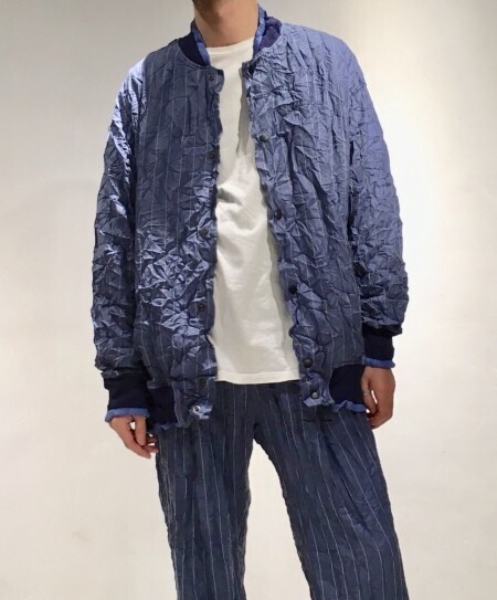 MIDIUMISOLID STRIPE STETCH STADIUM BLOUSON