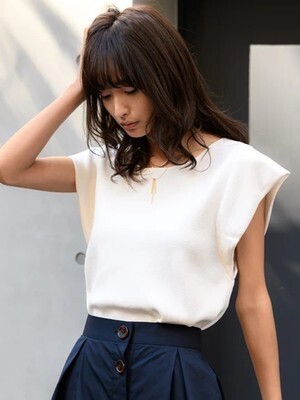 TONAL ミラノリブフレンチスリーブニット