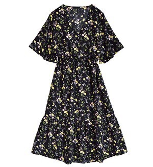 e-zakkamania stores zootie：ミッドナイトフラワー ブラウジング ロングワンピース